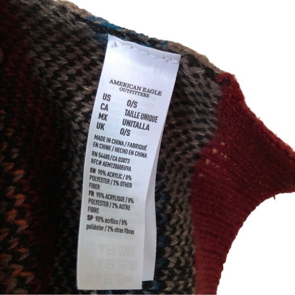 American Eagle Outfitters Aztec Southwest Shawl Wrap Neck Scarf Women's One Size - Picture 4 of 4